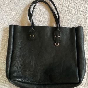 Billy Kirk black leather womens tote